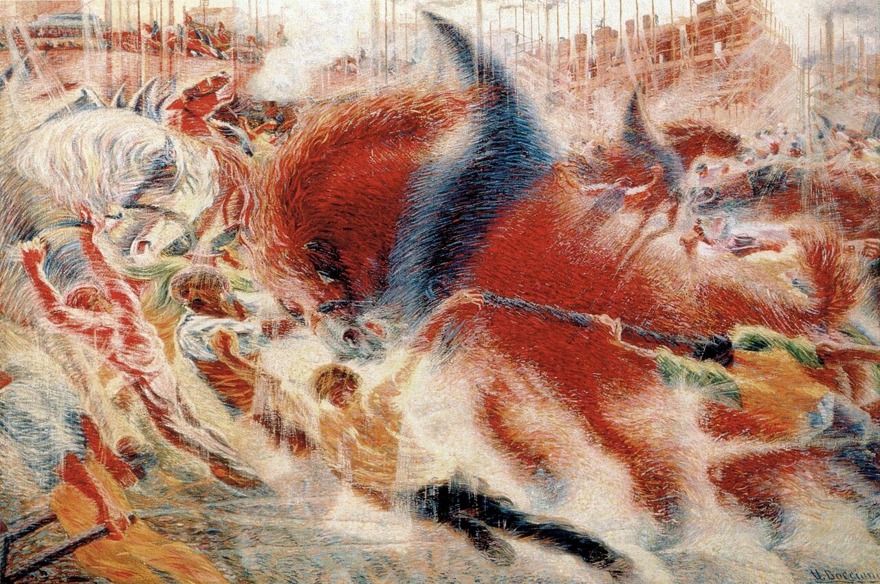 Umberto Boccioni, <em>La citt&agrave; che sale</em>, 1910-1911