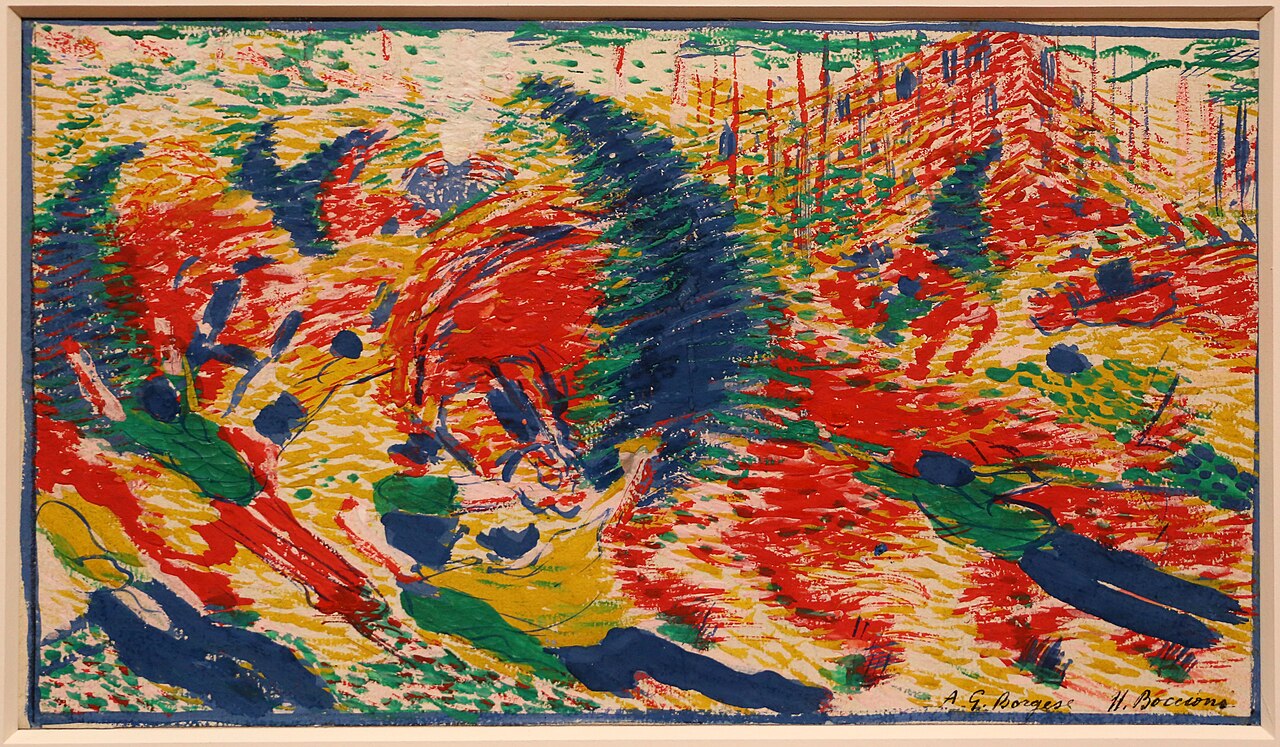 Umberto Boccioni, <em>Studio per La citt&agrave; che sale</em>, tempera su carta, 1910